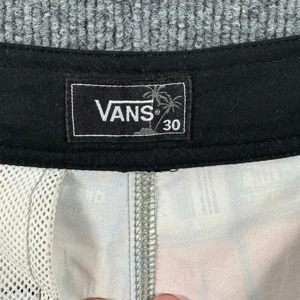 Vans Ameri-Can Swim Shorts Men's 30 4 Way Stretch Casual Patriotic Beachwear